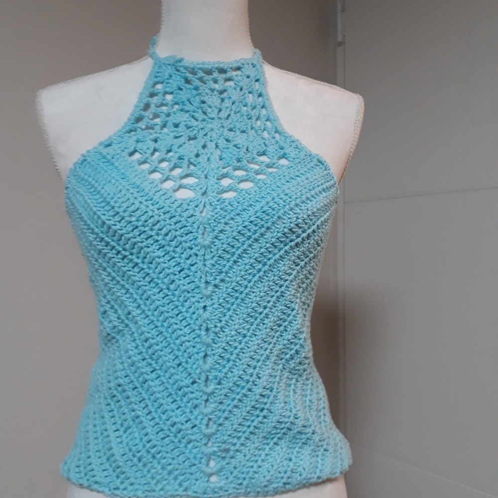 Halter top!  Handmade and one of a kind.